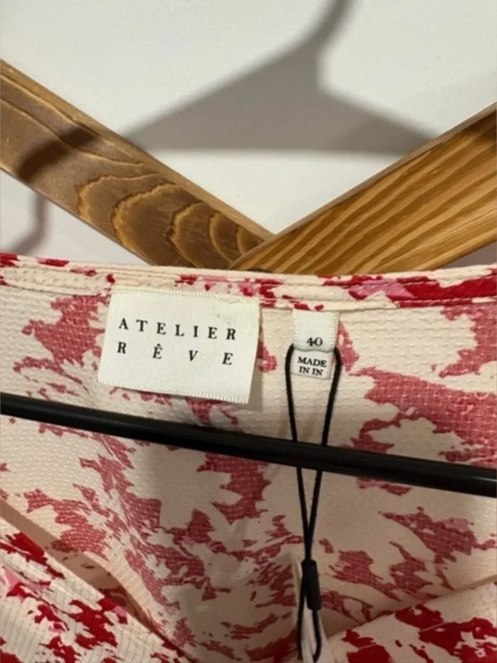 NWT Atelier Rêve Alais Midi Dress | Red & White Floral | Size 8  $179.00 CAN - Picture 10 of 11